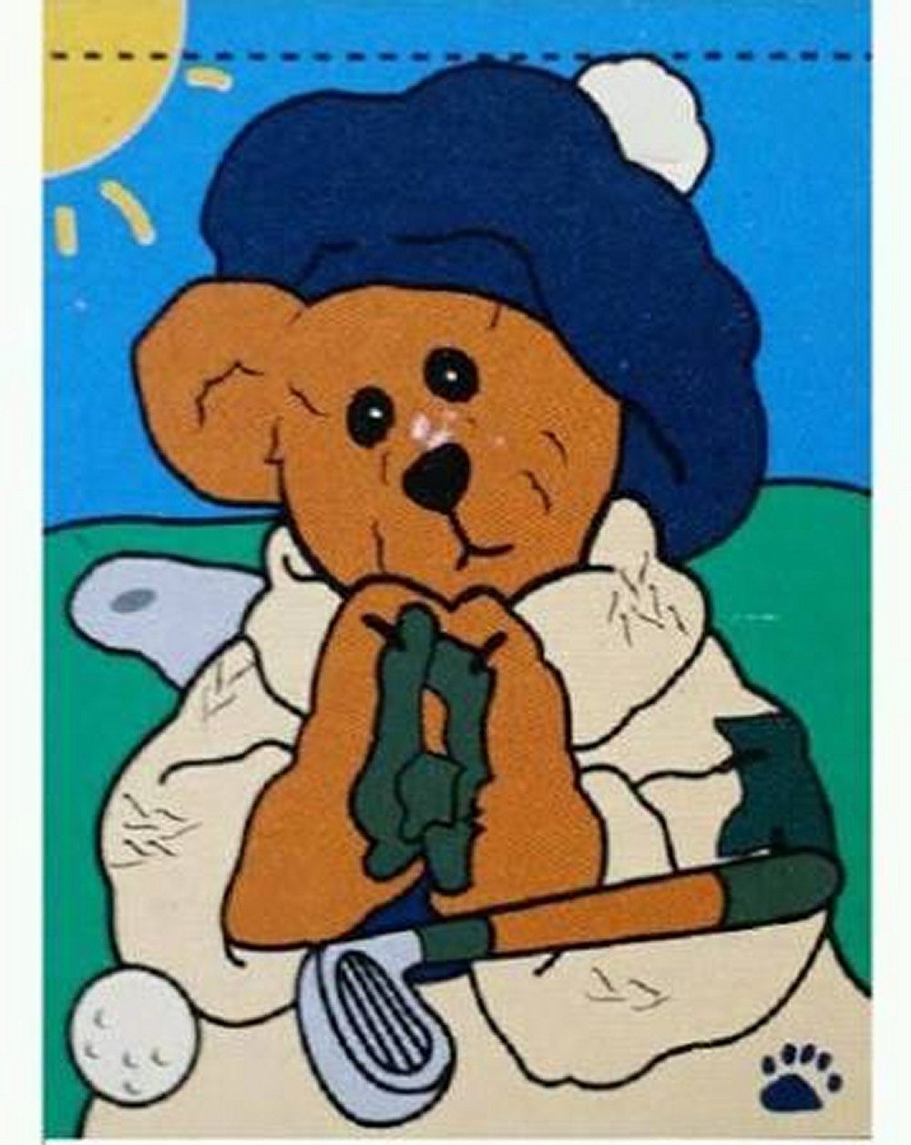 SEBASTIAN, The Golfer AppliquÃ© House Flag
