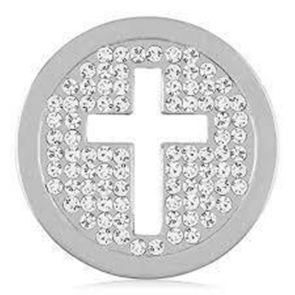 Hollow Cross Coin (Rhodium)