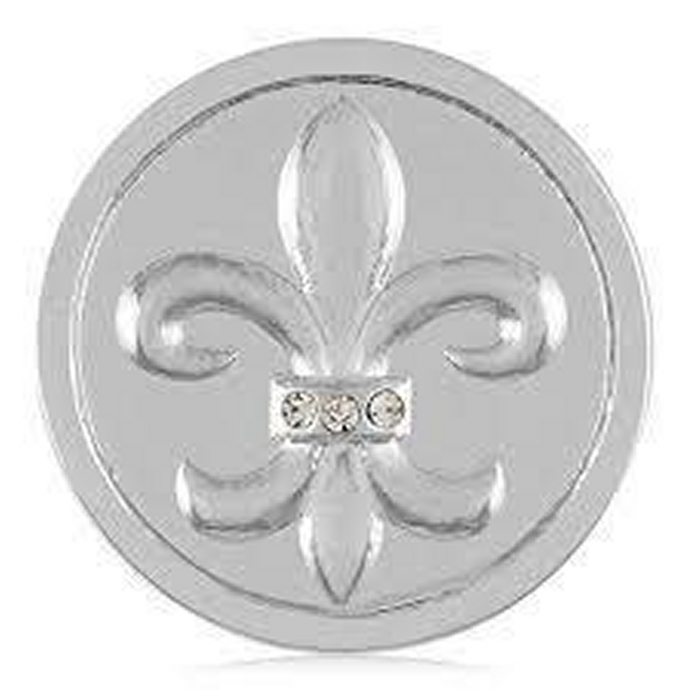 Fleur De Lis Coin (Rhodium)