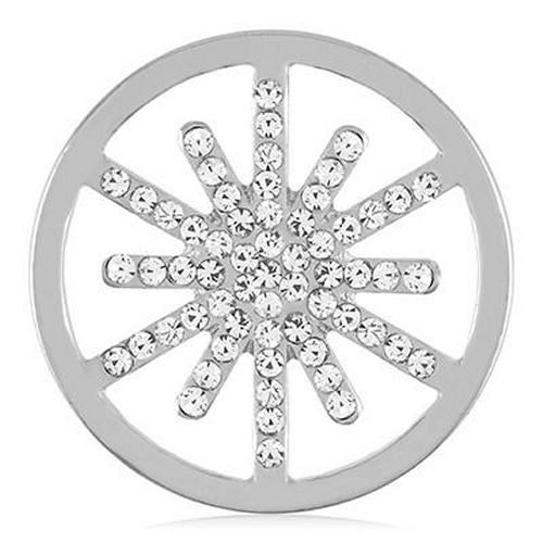 Starlight with Clear Stones Coin (Rhodium)