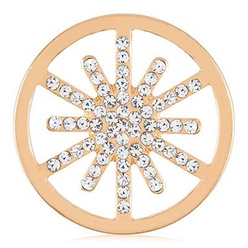 Starlight with Clear Stones Coin (Rose Gold)
