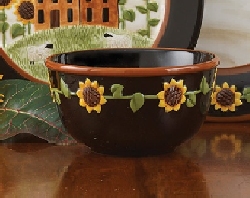 HOUSE AND SUNFLOWER CEREAL BOWL