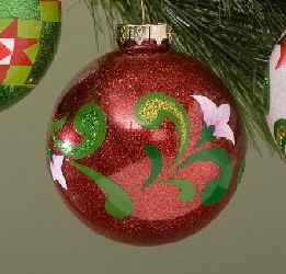 RED GLASS BALL ORNAMENT