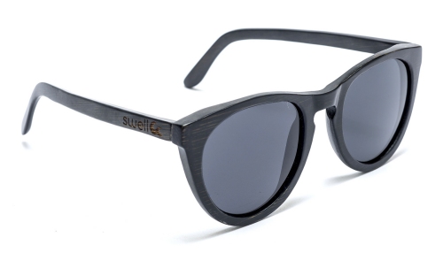 Women's Black Alani Sunglasses w/Smoke Polarized Lenses