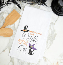 Beware Of The Cat Towel