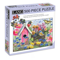 Birdhouses In Bloom Lang 500 Piece Puzzle