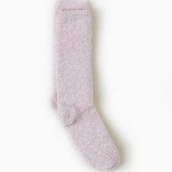 Cozychic 1 Pair Heathered Dusty Rose-White Socks