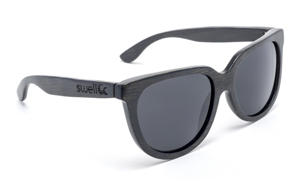 Women's Black Olalla Sunglasses w/Smoke Polarized Lenses