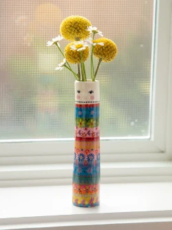 Folk Friend Bud Vase Folk Lady