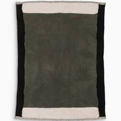 Cozychic Khaki Green Color Block Throw