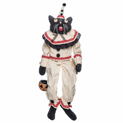 Sebastian Black Cat Clown Figurine