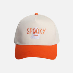 'SPOOKY' Ghost Embroidered Two Tone Baseball Cap