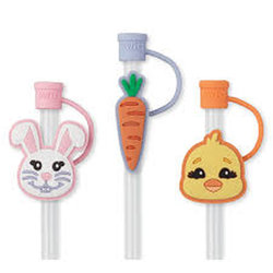 Easter Bunny Straw Topper Set