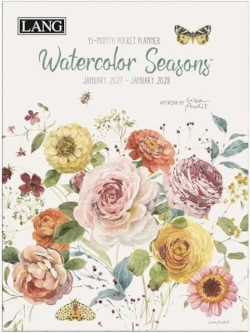 Watercolor Seasons 2027 Lang Monthly Pocket Planner